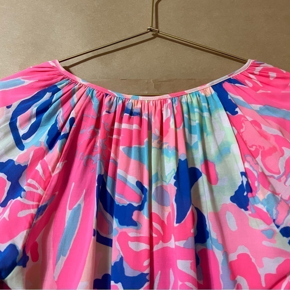 Lilly Pulitzer | Willa Top Playa Hermosa Floral Popover Blouse Size S - Picture 12 of 14